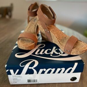 Lucky Brand LK McDowell Cork Wedge Sandals